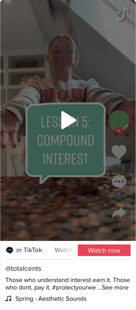TikTok Lesson 5 – Educate them on compound interest